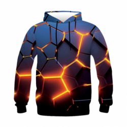 Дитяче 3D худі Cracked Blocks - PrintSalon
