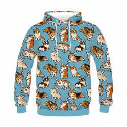 Дитяче 3D худі Cute Corgis