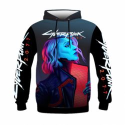 Дитяче 3D худі Cyberpunk Girl Portrait - PrintSalon