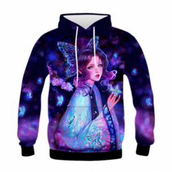 Детское 3D худи Demon Slayer - Shinobu Kocho - PrintSalon