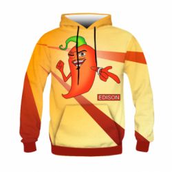 Детское 3D худи Edison Pepper-PrintSalon Детское 3D худи Edison Pepper