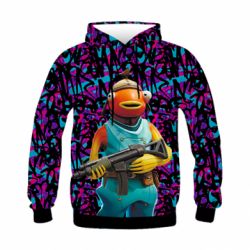 Детское 3D худи Fishstick With A Gun - PrintSalon