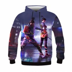 Детское 3D худи Garena Free Fire Samurai Team - PrintSalon