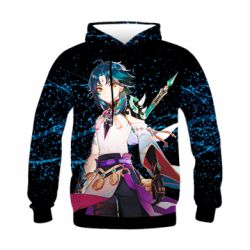 Детское 3D худи Xiao Genshin Impact - PrintSalon