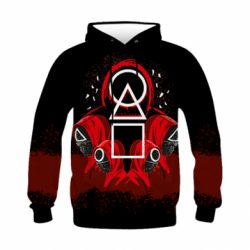 Дитяче 3D худі Гра В Кальмара 3D