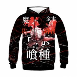 Детское 3D худи Kaneki Ken - PrintSalon