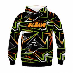Дитяче 3D худі KTM orange logo - PrintSalon