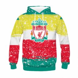 Дитяче 3D худі Liverpool and logo colors