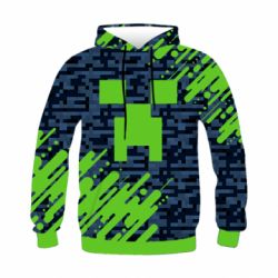 Детское 3D худи Minecraft Creeper - PrintSalon