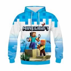 Детское 3D худи Minecraft summer - PrintSalon