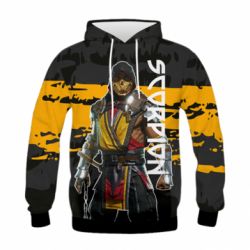 Детское 3D худи Mortal Kombat-Scorpion - PrintSalon