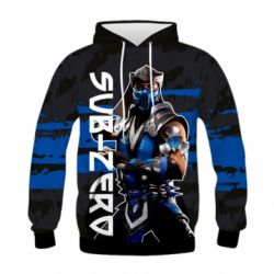 Детское 3D худи Mortal Kombat  Sub-Zero - PrintSalon