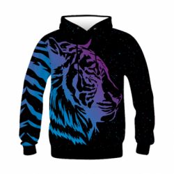 Дитяче 3D худі Neon Tiger - PrintSalon