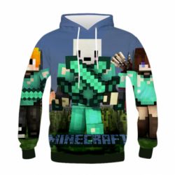 Детское 3D худи Novaskin Minecraft - PrintSalon