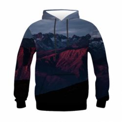 Дитяче 3D худі Red mountains