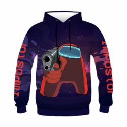Дитяче 3D худі Red With A Gun - PrintSalon