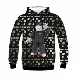 Дитяче 3D худі Roblox And Metal Logo - PrintSalon