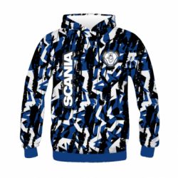 Дитяче 3D худі Scania logo and grunge - PrintSalon
