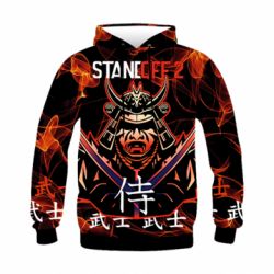 Детское 3D худи Standoff Samurai And Fire - PrintSalon