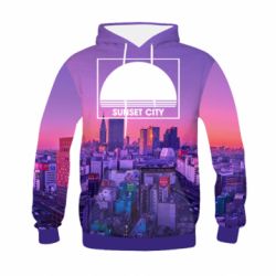 Дитяче 3D худі Sunset city