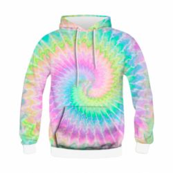 Дитяче 3D худі Tie dye spiral