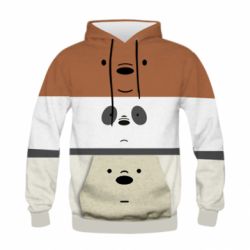 Дитяче 3D худі We bare bears ice cream