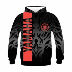 Детское 3D худи Yamaha Red And Black - PrintSalon