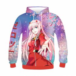 Детское 3D худи Zero Two Darling In The Franxx - PrintSalon