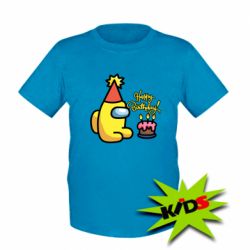 Дитяча футболка Among Us Happy Birthday - PrintSalon