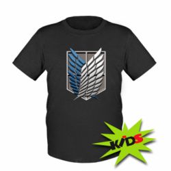 Детская футболка Attack Titan Survey Corps Logo 3D - PrintSalon