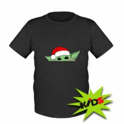 Дитяча футболка Baby Yoda Santa - PrintSalon