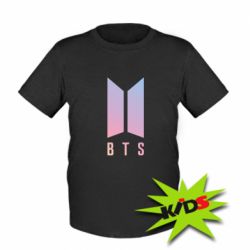 Детская футболка BTS gradient logo - PrintSalon