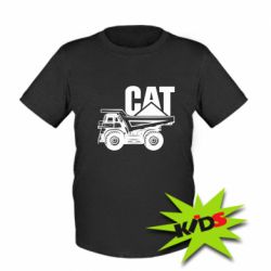 Детская футболка CAT logo and truck - PrintSalon