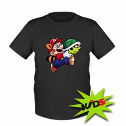 Детская футболка Cute Mario with turtle - PrintSalon