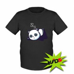 Детская футболка Cute panda sleeping - PrintSalon