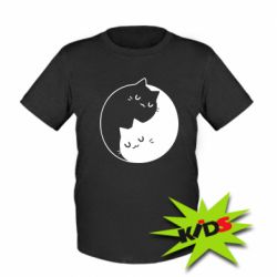 Детская футболка Cute yin yang cats - PrintSalon