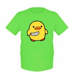 Дитяча футболка Duckling With A Knife - PrintSalon