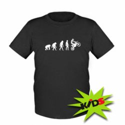 Детская футболка Эволюция мотоциклиста - PrintSalon