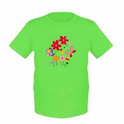Детская футболка Flowers and Butterflies - PrintSalon