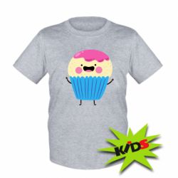 Детская футболка Funny cupcake with smile - PrintSalon