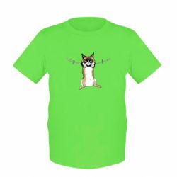 Детская футболка Grumpy Cat On The Rope - PrintSalon