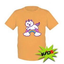 Детская футболка Котик-единорог - PrintSalon