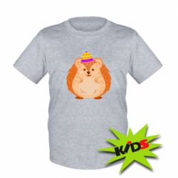 Детская футболка Little hedgehog in a hat - PrintSalon