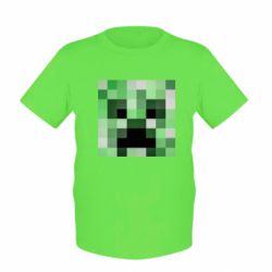 Детская футболка Minecraft minimalist Creeper - PrintSalon