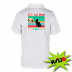 Детское поло Best cat mom ever - PrintSalon
