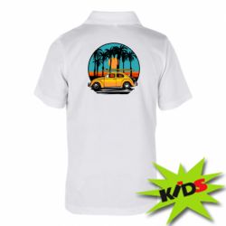Детское поло Car and sunset - PrintSalon