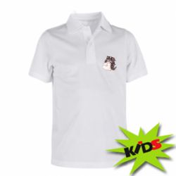 Детское поло Hu Tao cat - PrintSalon