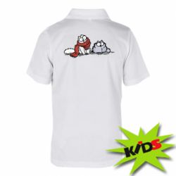 Детское поло Кот Саймона Зима - PrintSalon
