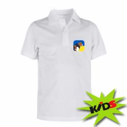 Детское поло Патрон на фоне флага - PrintSalon