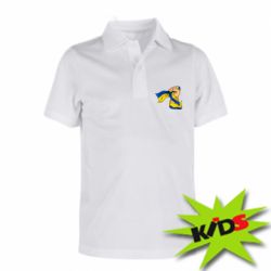 Детское поло Рука с украинским флагом - PrintSalon